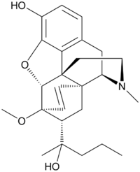 Structure moléculaire de l'étorphine